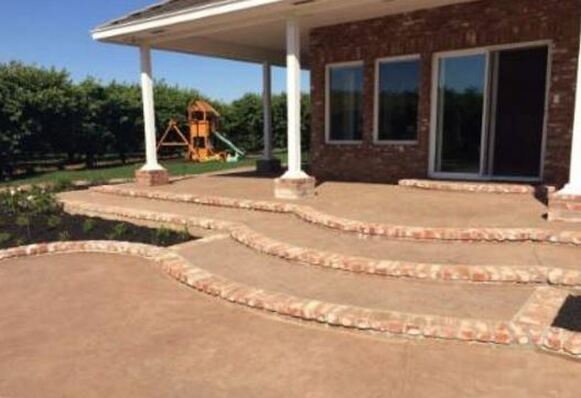 an image of a cement patio built in tracy, ca