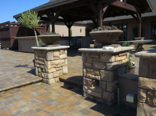 a picture of a stone masonry construction in tracy, ca
