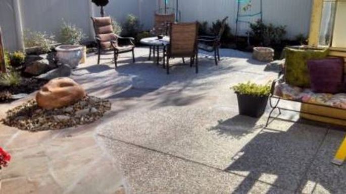 a picture of a concrete patio resurface in tracy, ca