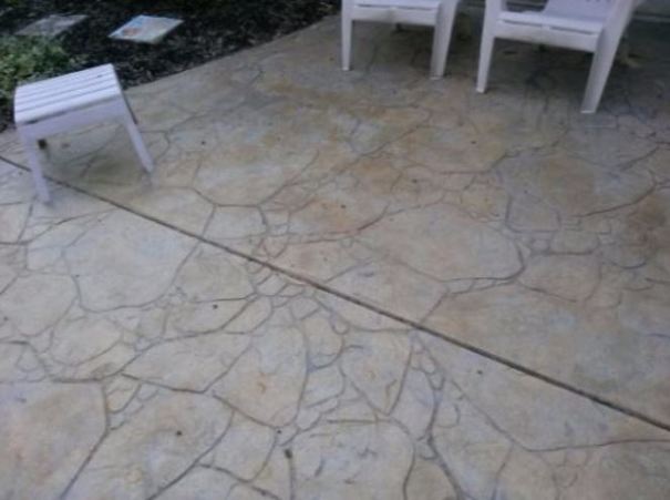 a picture of a stamped concrete job in tracy, ca