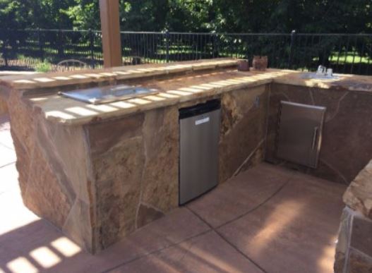 an image of a stone kitchen remodel concrete in tracy, ca