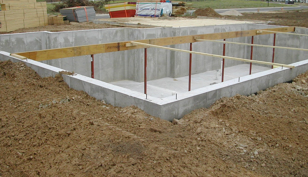 a picture of a concrete foundation construction in tracy, ca