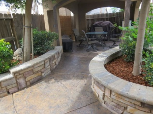 a picture of a stamped concrete project in Tracy, CA