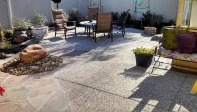 an image of a stamped concrete patio job in tracy, ca