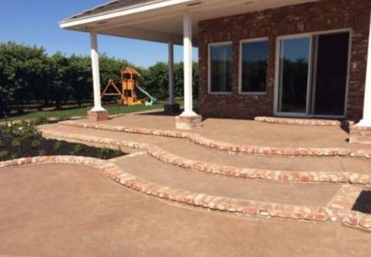 an image of a stamped concrete patio in manteca, ca